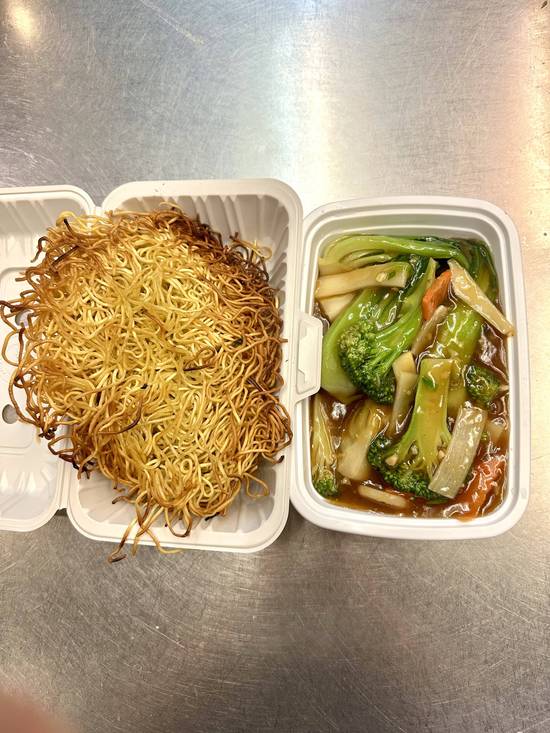 R21.mix vegetables fried noodle(chow mien) 什菜炒面